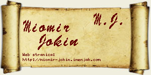 Miomir Jokin vizit kartica